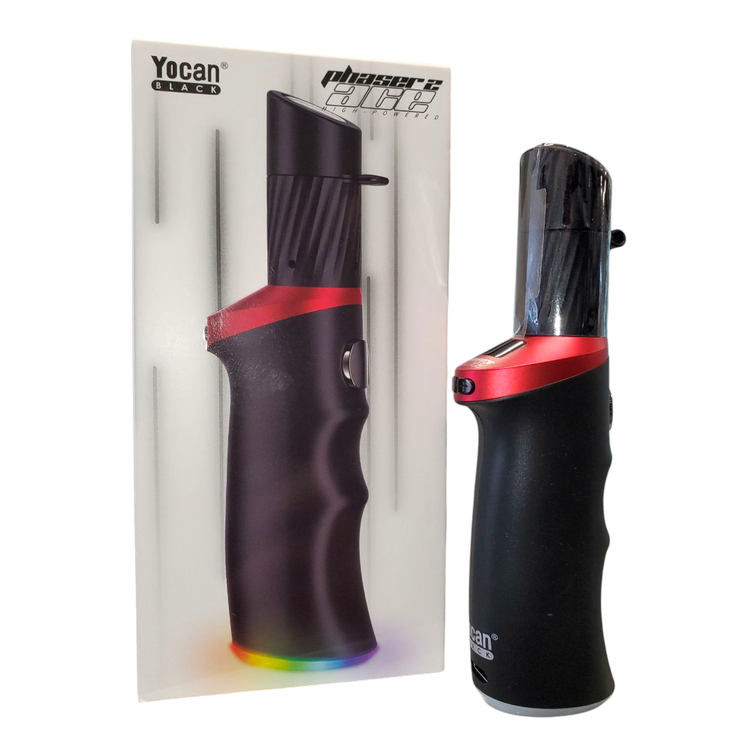 YOCAN BLACK PHASER ACE 2 DRY AND WAX VAPORIZER RED
