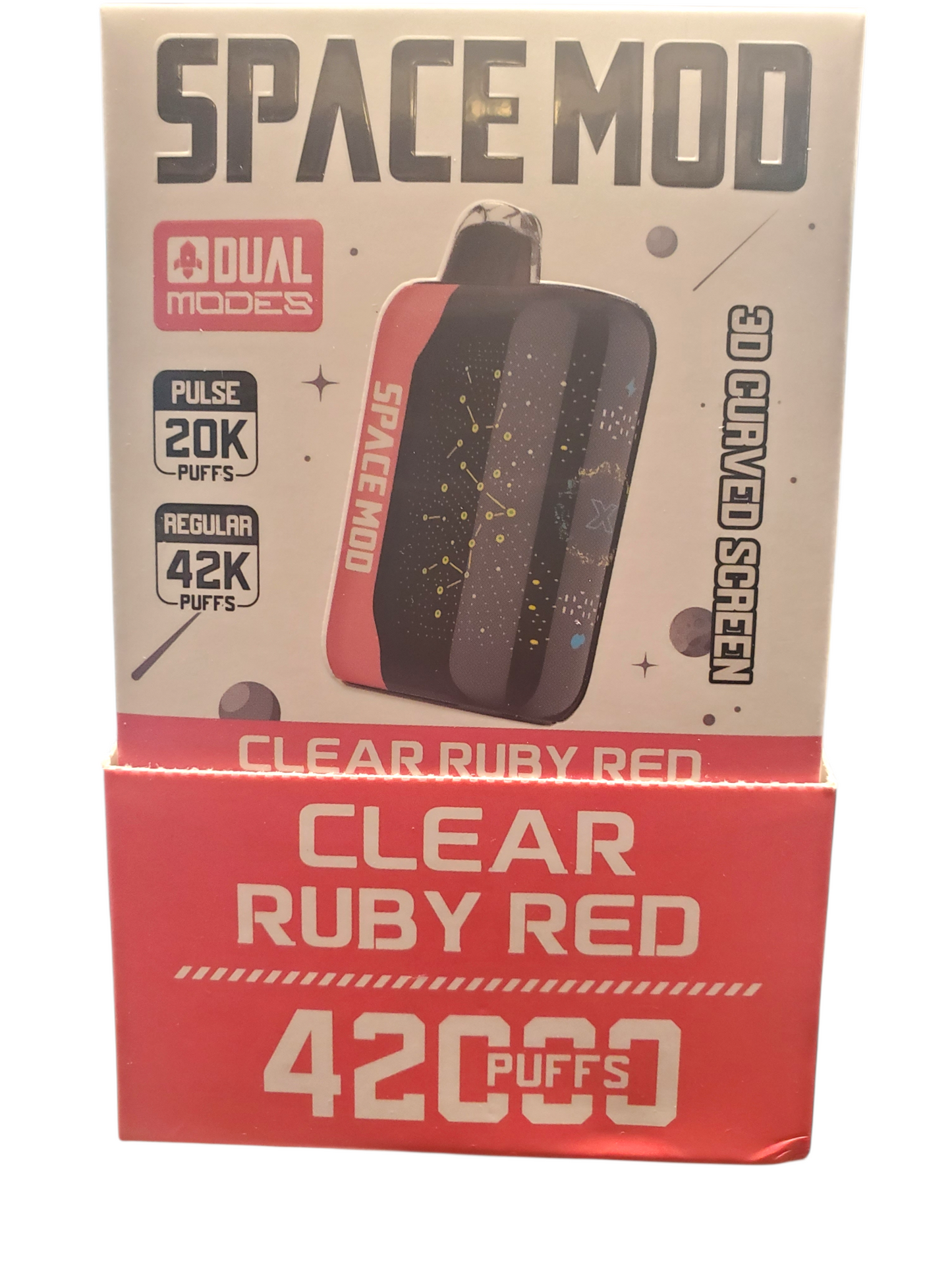 SPACE MOD CLEAR RUBY RED 5% 42000 Puff