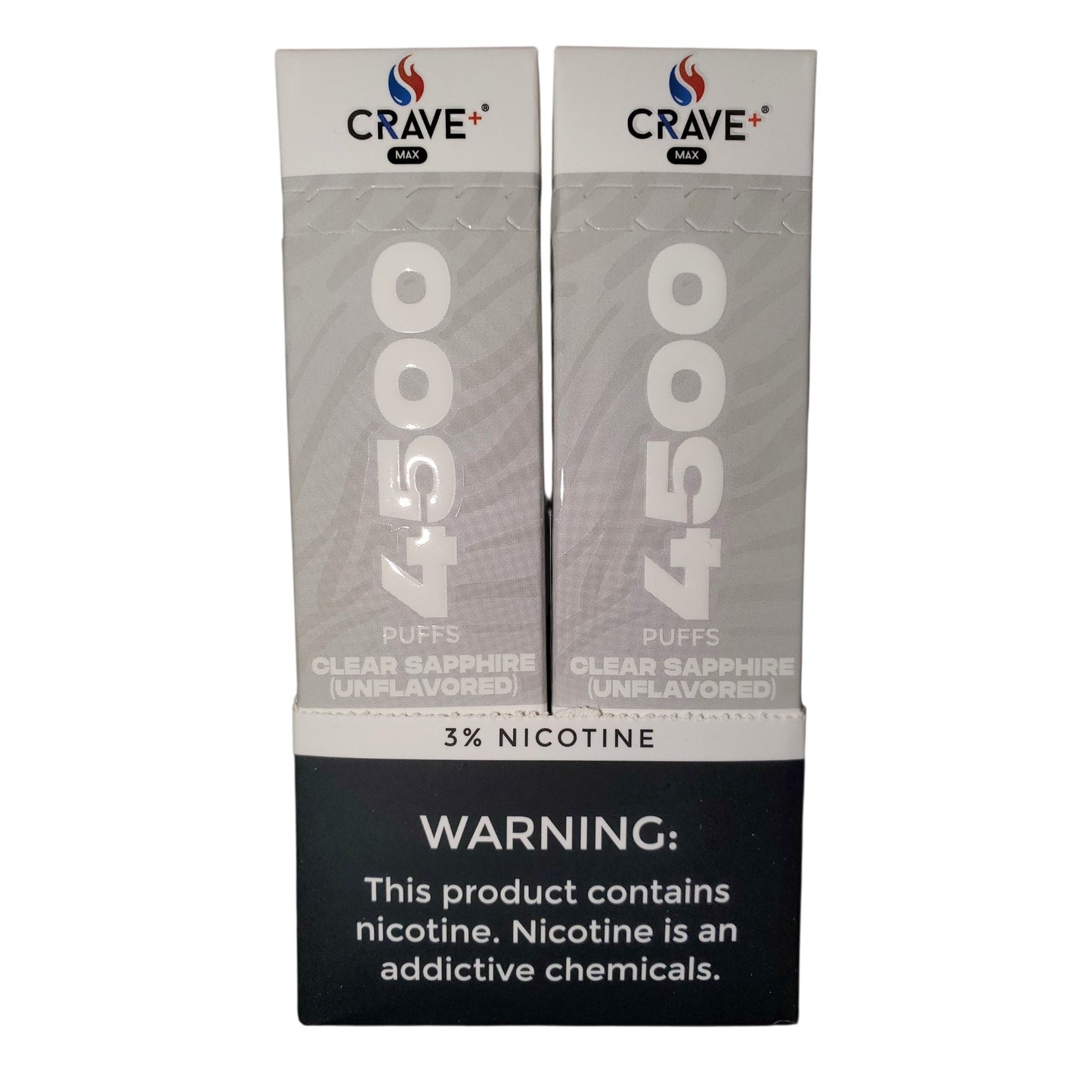 CRAVE MAX BEAST 4500 PUFFS CLEAR SAPPHIRE UNFLAVORED 3%
