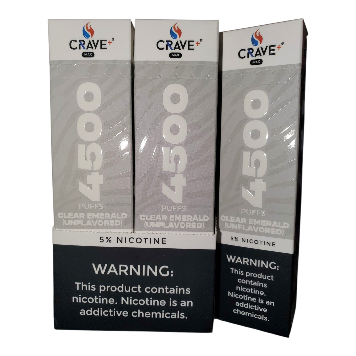 CRAVE MAX BEAST 4500 PUFFS CLEAR EMERALD UNFLAVORED 5%