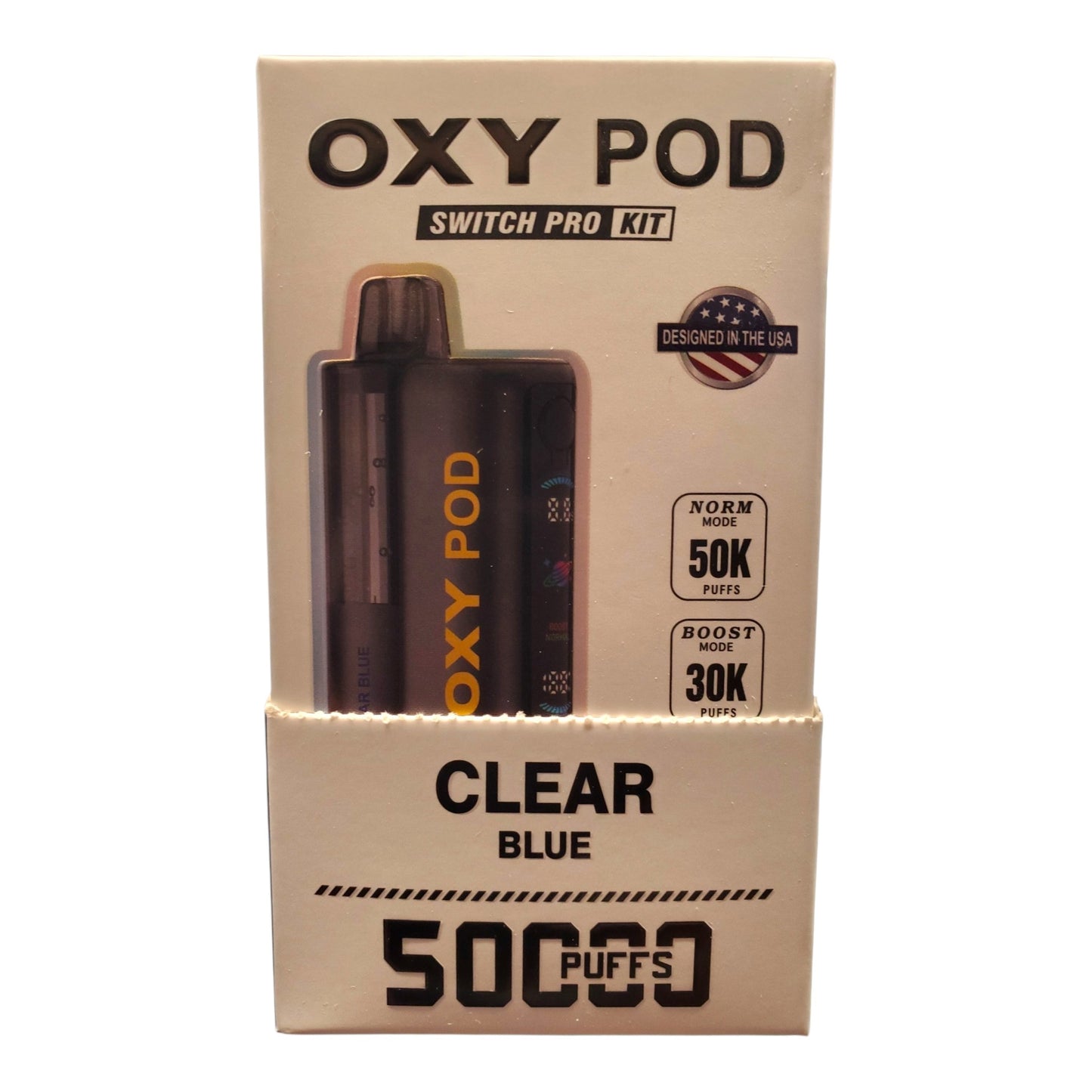 OXY POD SWITCH PRO KIT CLEAR BLUE 5% 50K