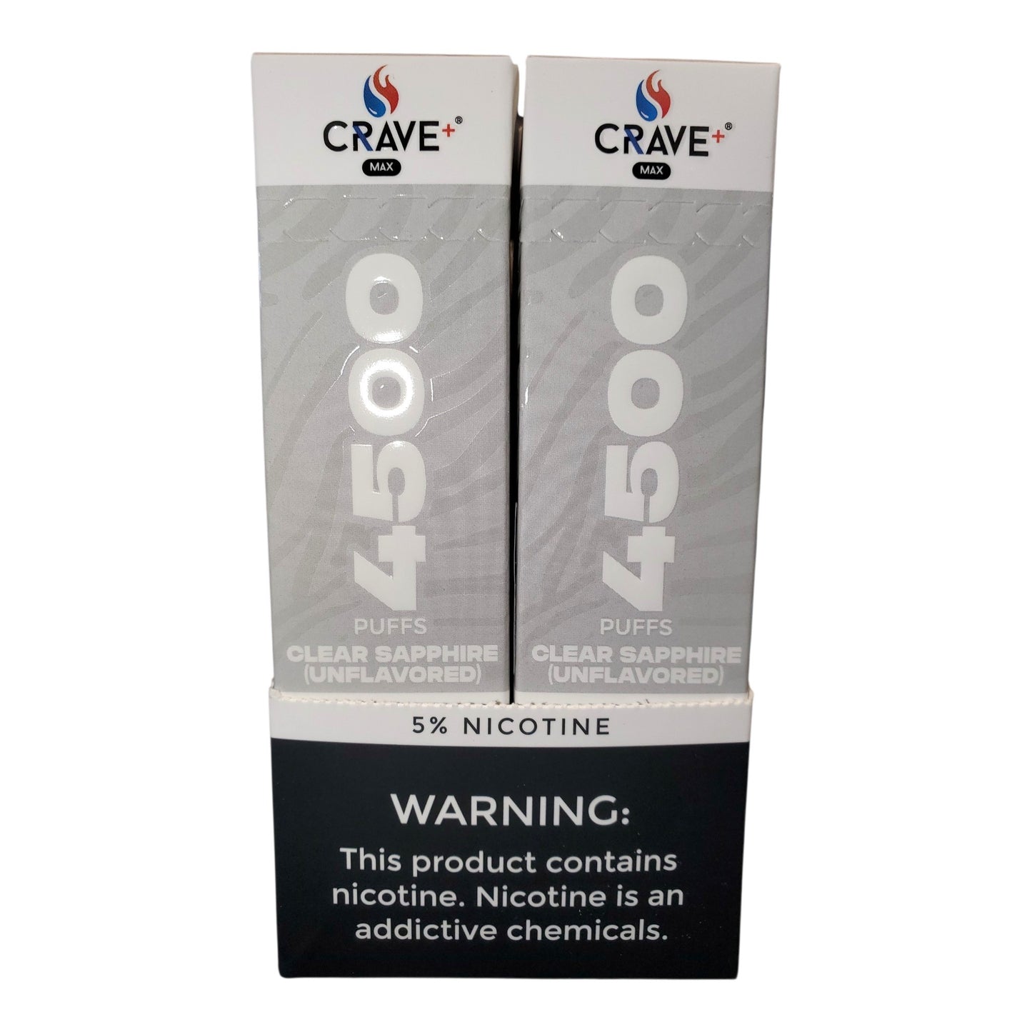 CRAVE MAX BEAST 4500 PUFFS CLEAR SAPPHIRE UNFLAVORED 5%