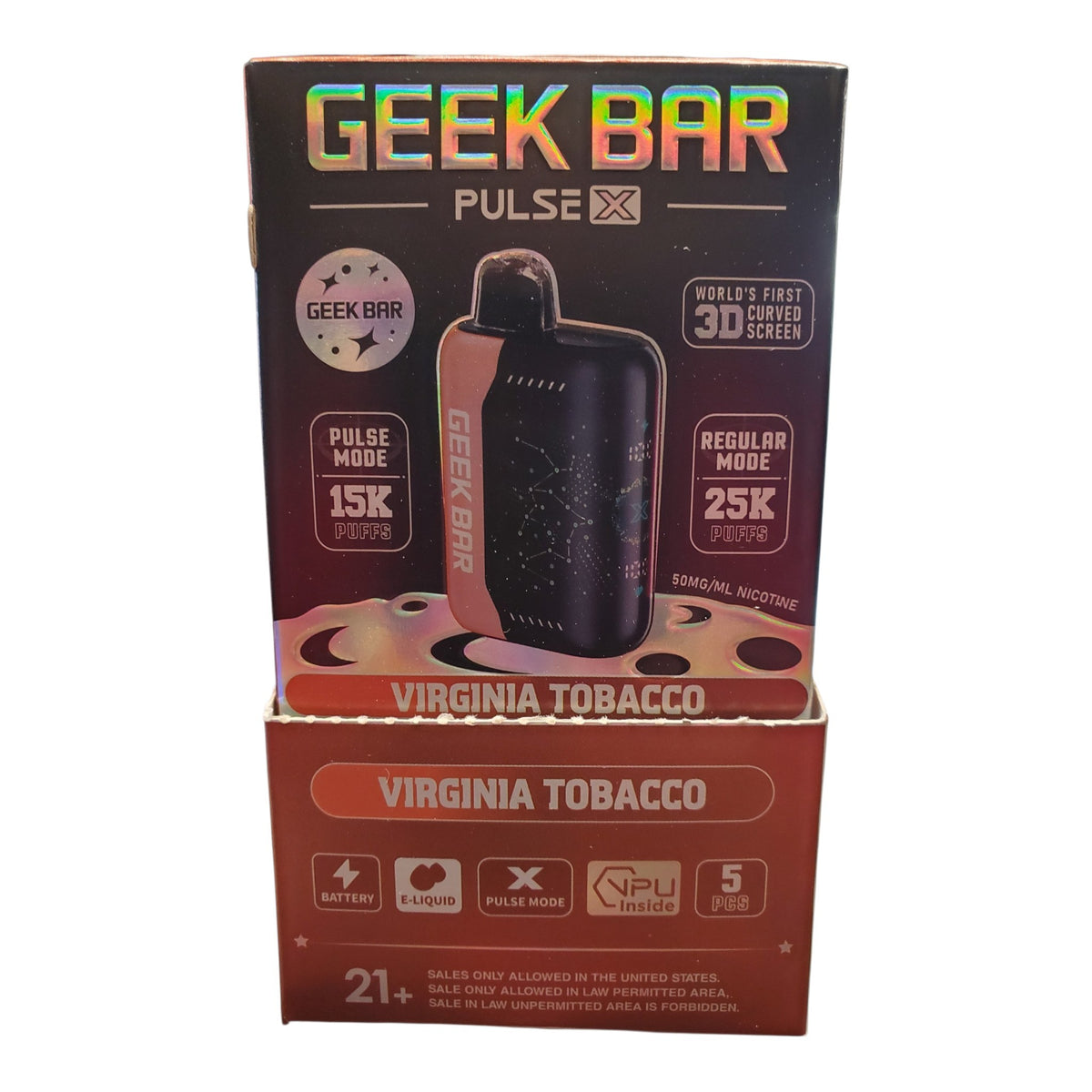 GEEK BAR PULSE VIRGINIA TOBACCO 5% 25K