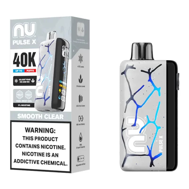 NU PULSE X SMOOTH CLEAR 5% 40K PUFFS Good Time s Shop NU PULSE X SMOOTH CLEAR 5% 40K PUFFS Good Time s Shop