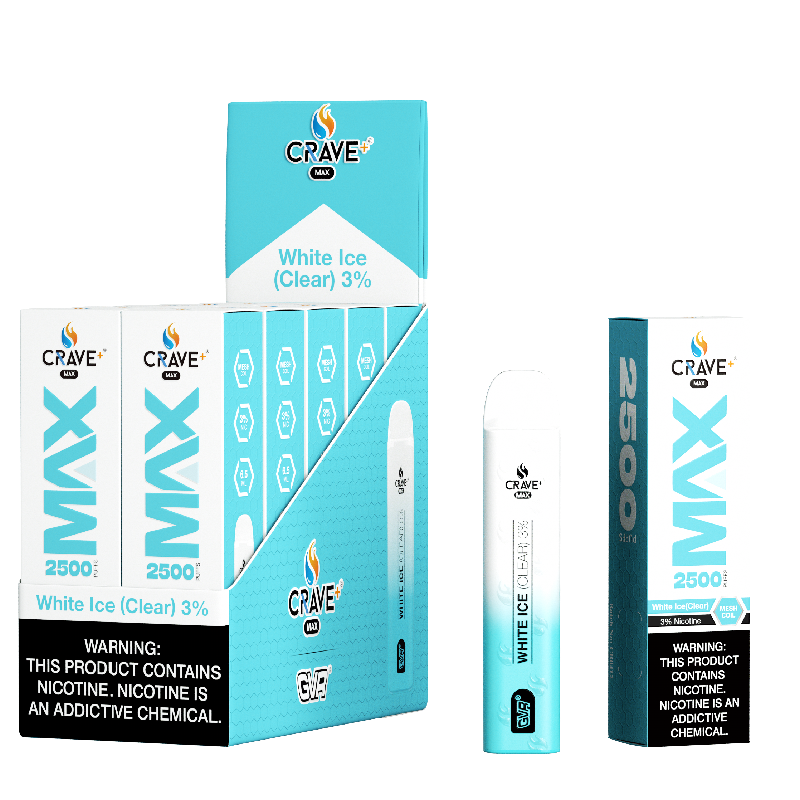 CRAVE PLUS MAX 2500PF 3% WHITE ICE (CLEAR)