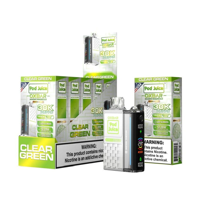 POD JUICE OXBAR MAGIC MAZE 2.0 30k CLEAR GREEN - ZODIAC CAPRICORN II