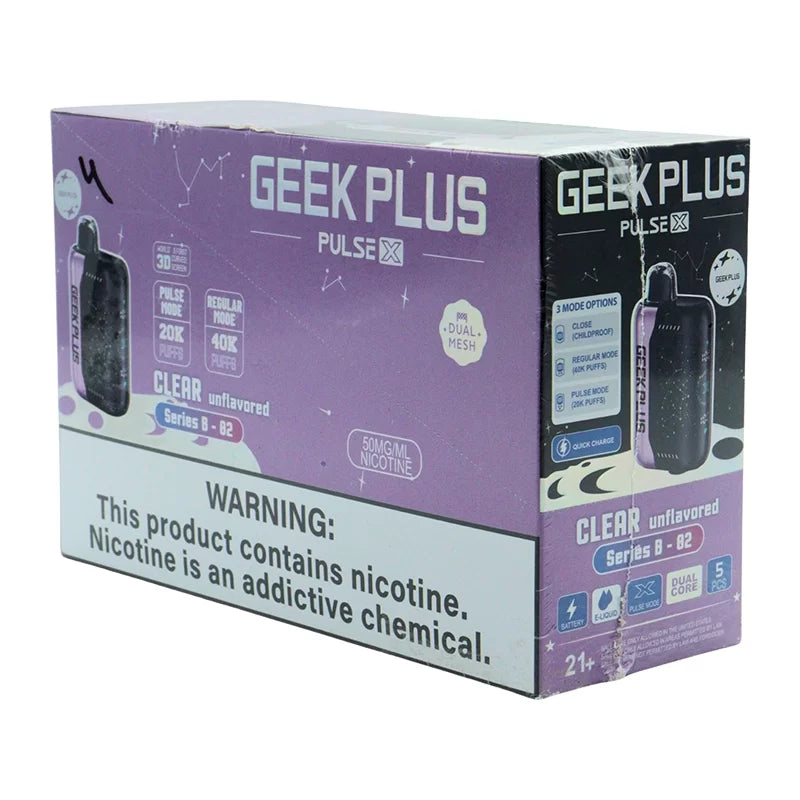 GEEK PLUS PULSE-X CLEAR UNFLAVORED (SERIES B-02-BRB) 5% 40K