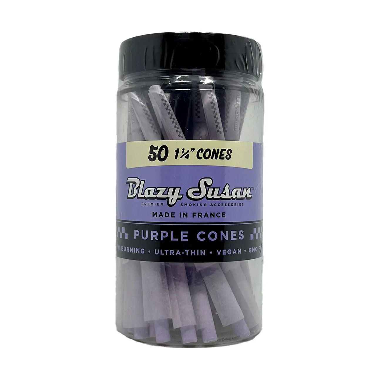 Blazy Susan® - 1¼ Pre-Roll Cones purple- Jar of 50
