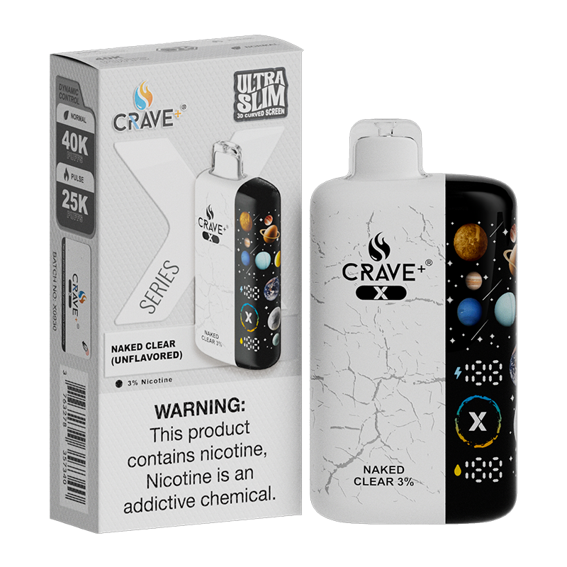 CRAVE ULTRA SLIM NAKE CLEAR UNFLAVORED 3% 40K