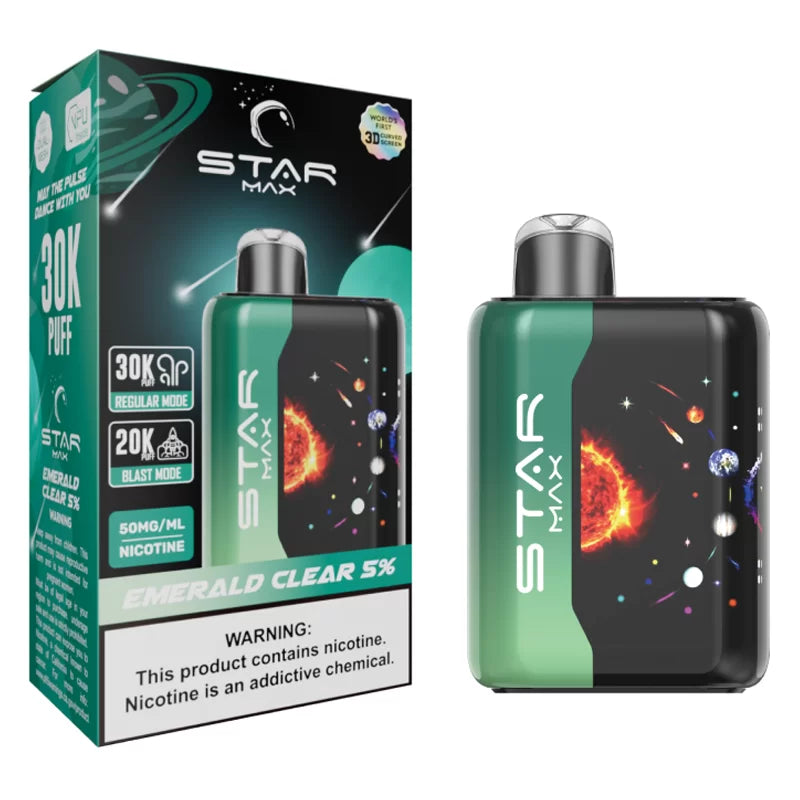 STARMAX EMERALD CLEAR 5% 30000 PUFFS