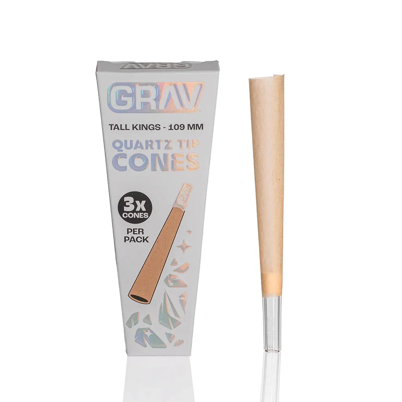 GRAV - Tall Kings Pre-Rolled Cones with Quartz Tip 3ct
