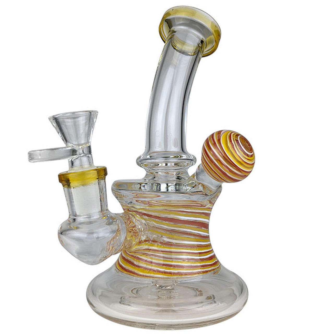 7" Spiral Work Ball Hanger Water Pipe - with 14M Bowl
