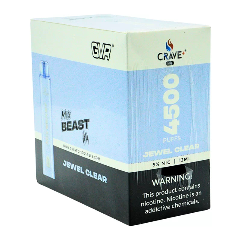 CRAVE MAX BEAST 4500 PUFFS JEWEL CLEAR 5% Good Time s Shop CRAVE MAX BEAST 4500 PUFFS JEWEL CLEAR 5% Good Time s Shop