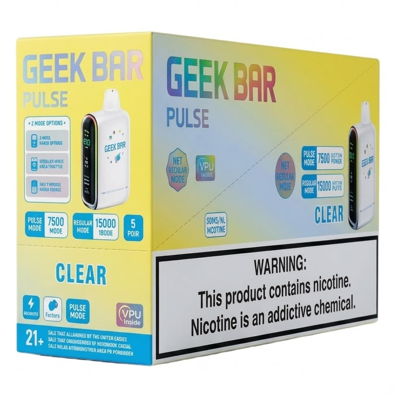 GEEK BAR PULSE CLEAR 5% 15000 PUFFS