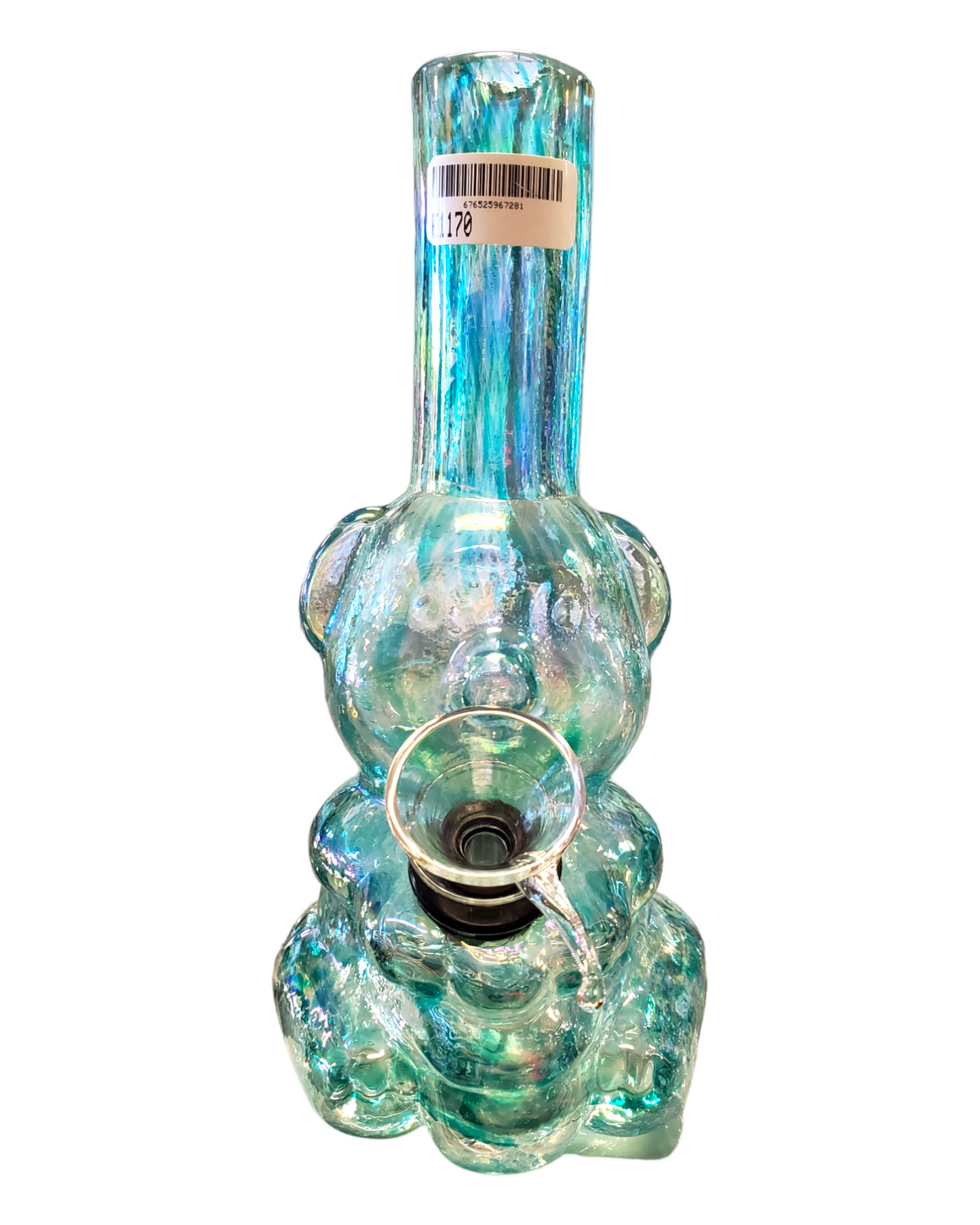 Teddy Bear Soft Glass Water Pipe - Glass On Rubber