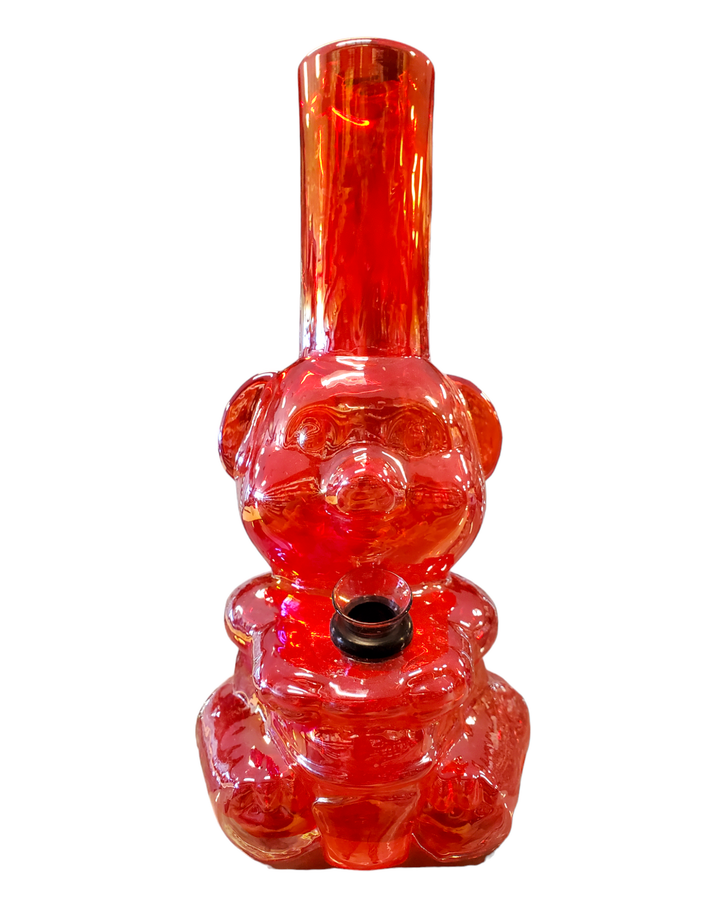 Teddy Bear Soft Glass Water Pipe - Glass On Rubber