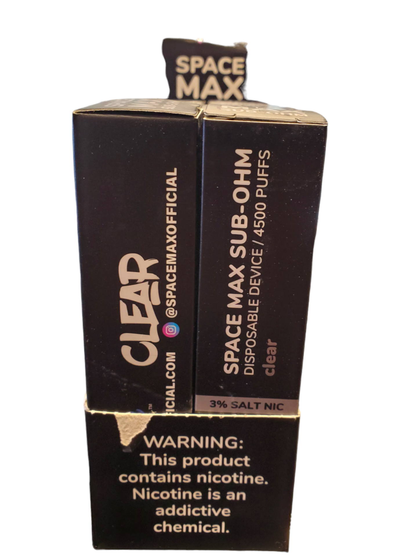 SPACE MAX CLEAR 3% 4500 PUFFS