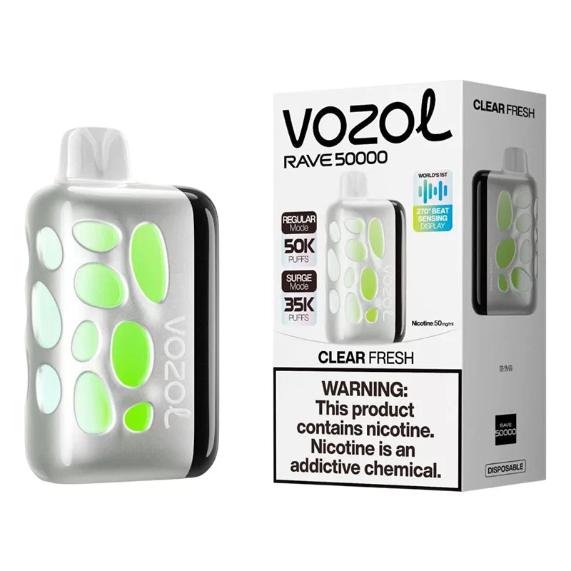 VOZOL RAVE CLEAR FRESH 50000 PUFFS