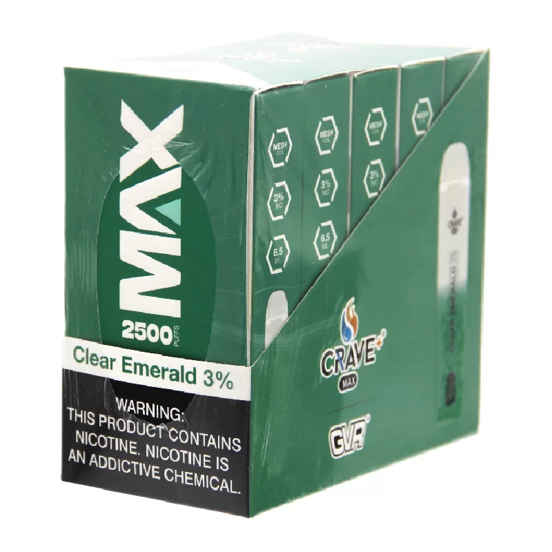 Crave Max Clear Emerald 2500 Puffs 3%