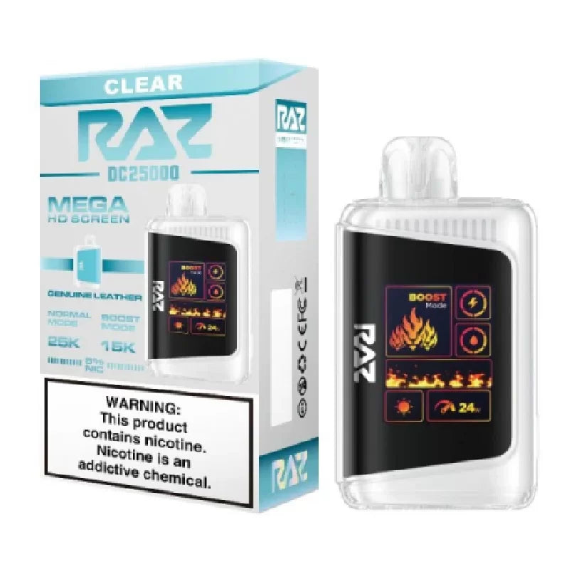 RAZ 25000 PUFFS CLEAR 5%