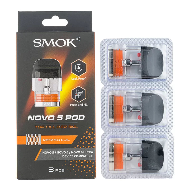 SMOK NOVO 5 POD MESHED 0.6 MTL 3PCS PACK