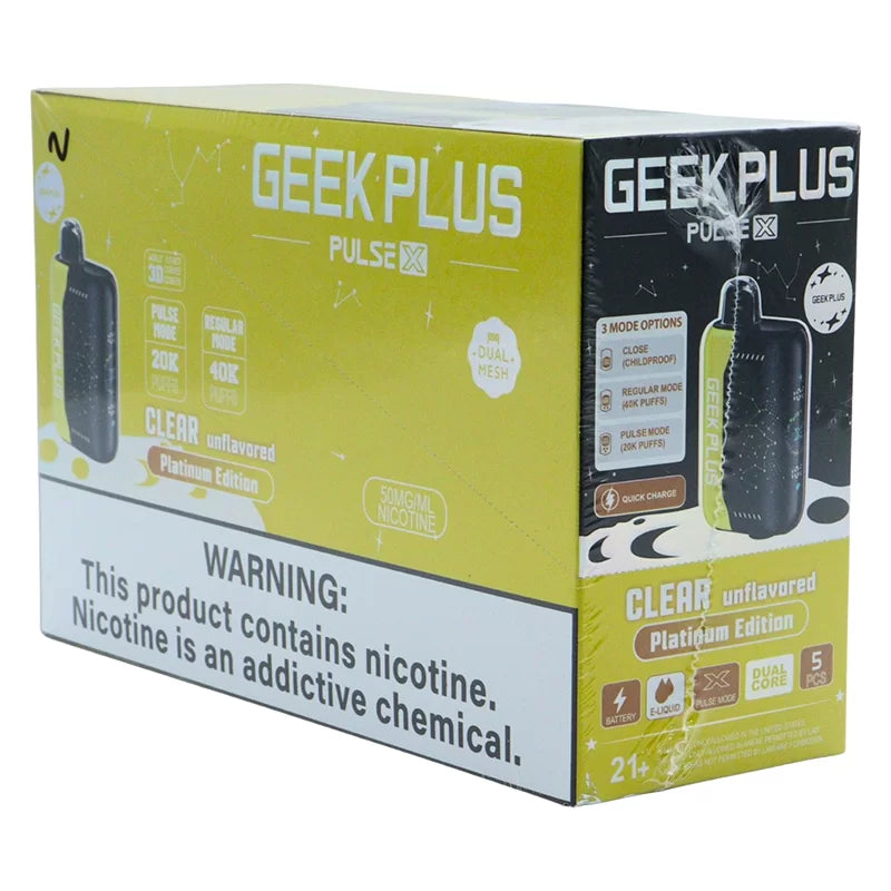 GEEK PLUS PULSE-X CLEAR UNFLAVOREDD (PLATINUM EDI-BTFZ) 5%