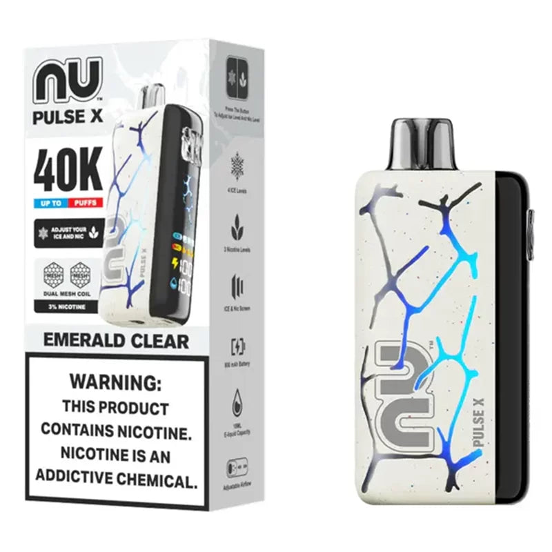 NU PULSE X EMERALD CLEAR 3% 40K PUFFS