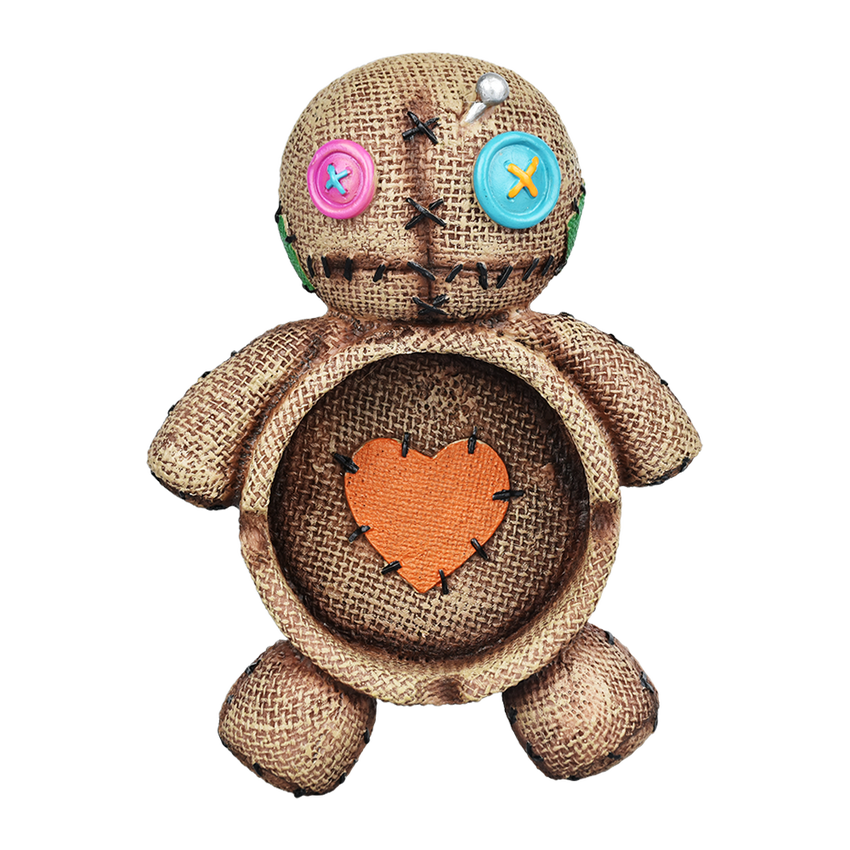 Sewn Canvas Doll Ceramic Ashtray 3.5
