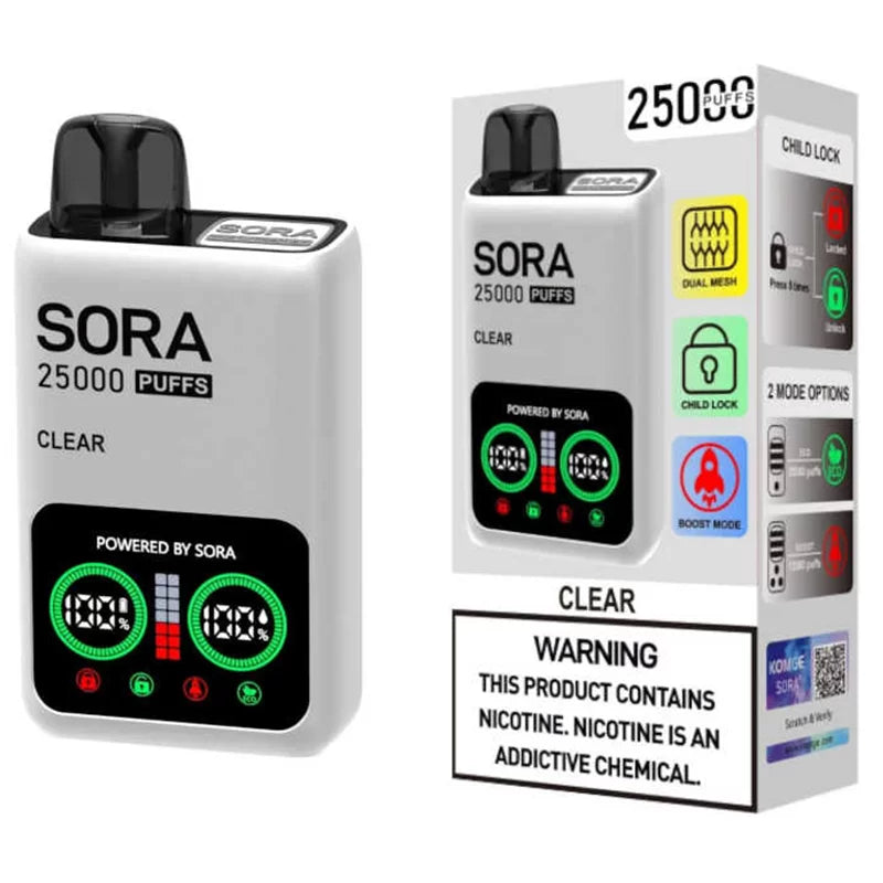 SORA CLEAR 5% 25000 PUFFS