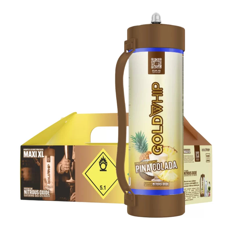 GOLDWHIP CREAM CHARGER MAXI XL 3000G TANK PINA COLADA - BOX OF 1 TANK