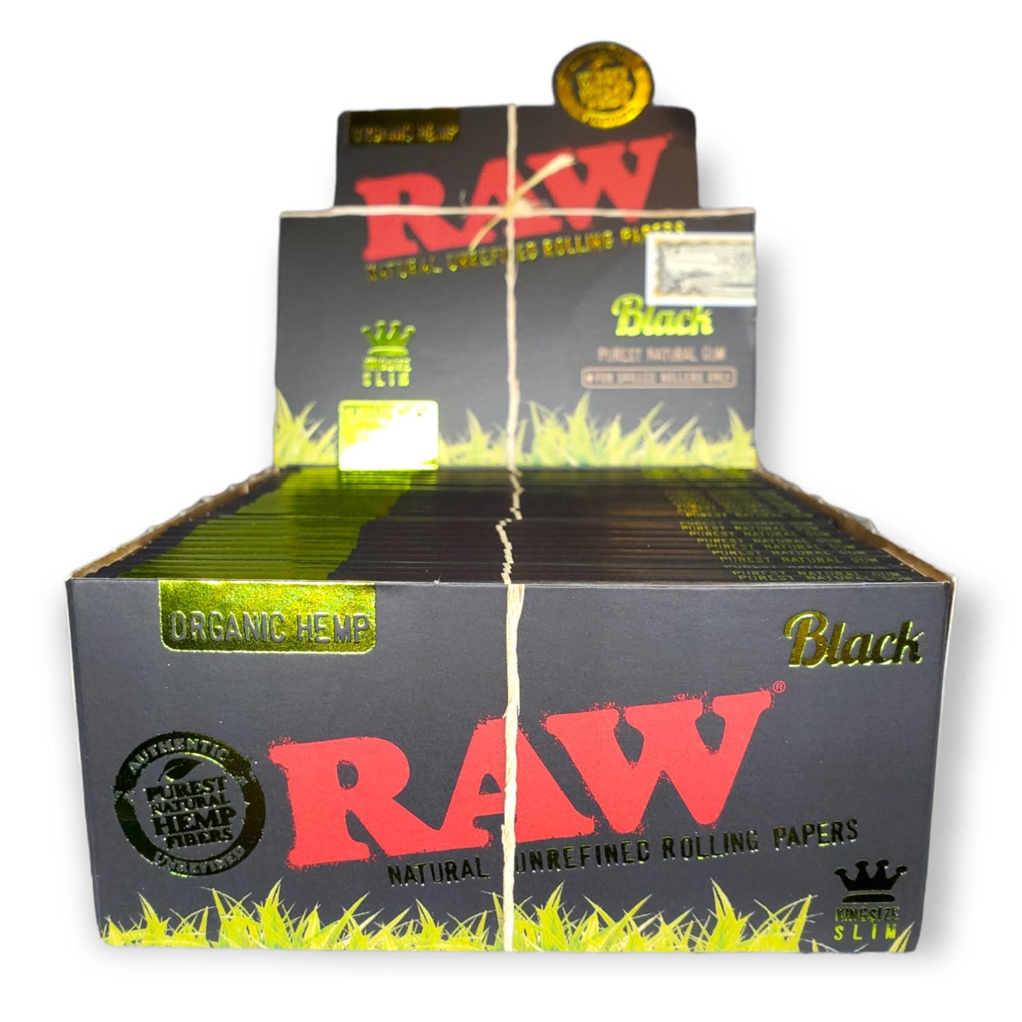 Organic Hemp Raw Black King Size Slim 3Pks + 1Bic Lighter