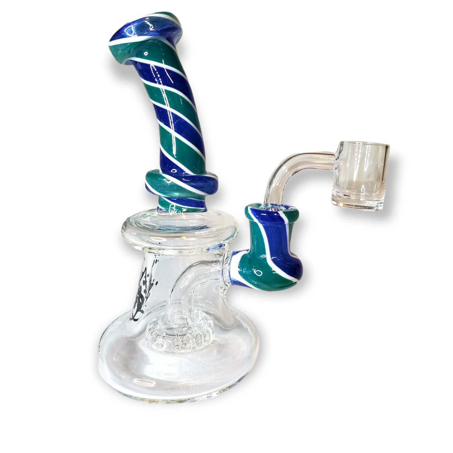 Pulsar Retro Stripe Swirl Mini Rig 6"/14mm F/Color Vary