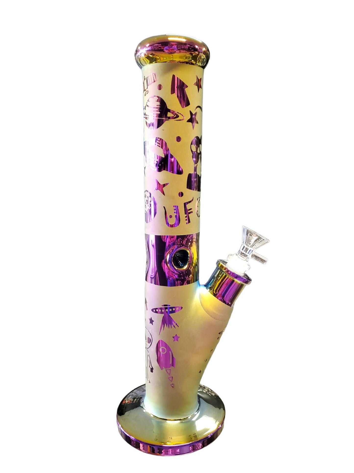 UFO Love Electroplated Etched Water Pipe 13.5"/14MM F