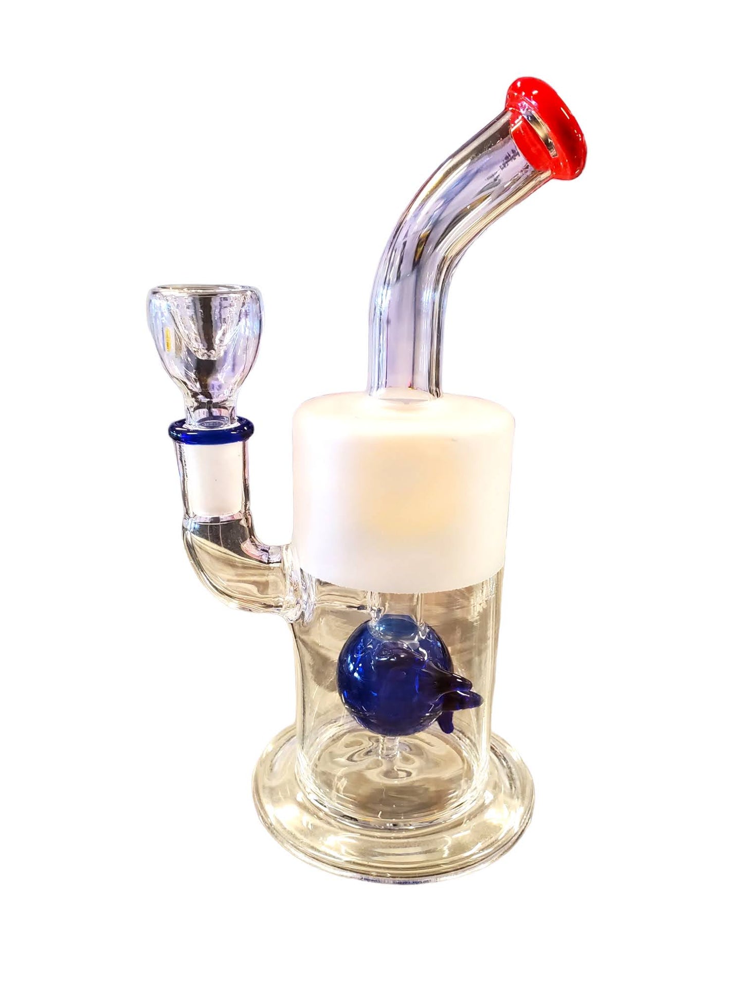 7.5" Sand Blasted Art With Single Perc Water Pipe