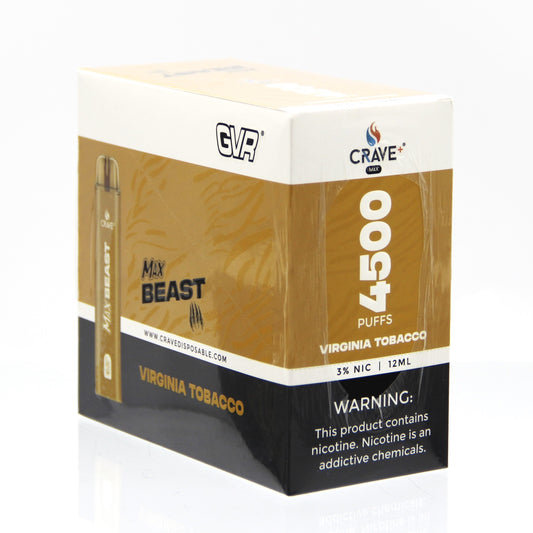 CRAVE MAX BEAST  4500 PUFFS VIRGINA TOBACCO 3%