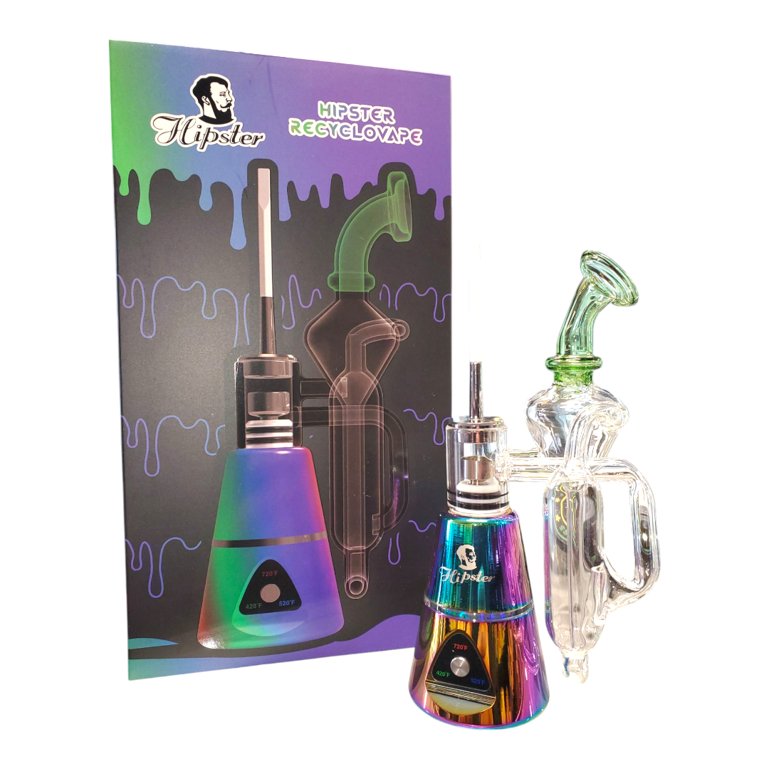 HIPSTER RECYCLOVAPE E-RIG VAPORIZER RAINBOW  Good Time s Shop