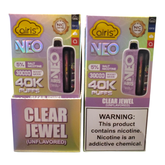 AIRIS NEO PUFFS 40000PF CLEAR JEWEL 5% UNFLAVORED