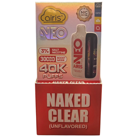 AIRIS NEO PUFFS 40000PF NAKED CLEAR  5% UNFLAVORED