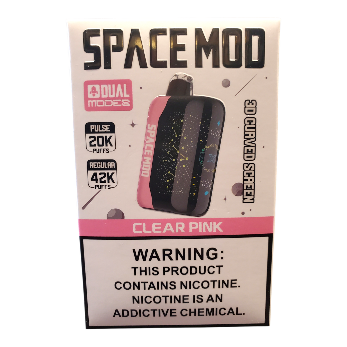 SPACE MOD CLEAR PINK 5% 42000 Puff