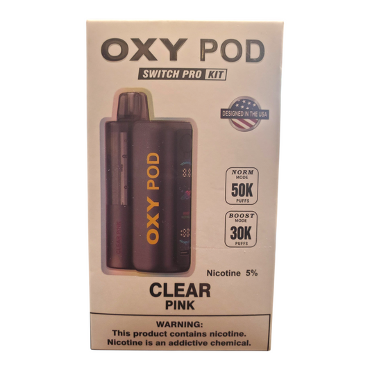 OXY POD SWITCH PRO KIT CLEAR PINK 5% 50K
