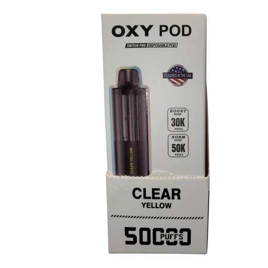 OXY POD DISPOSABLE POD CLEAR YELLOW 5% 50K