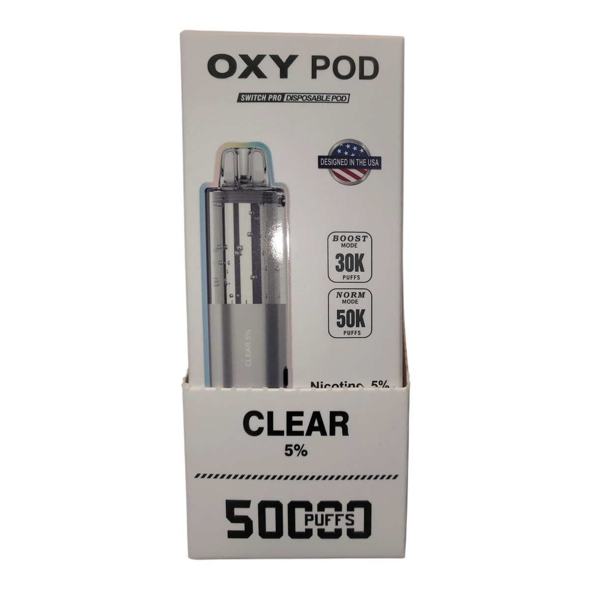 OXY POD DISPOSABLE POD CLEAR 5% 50K