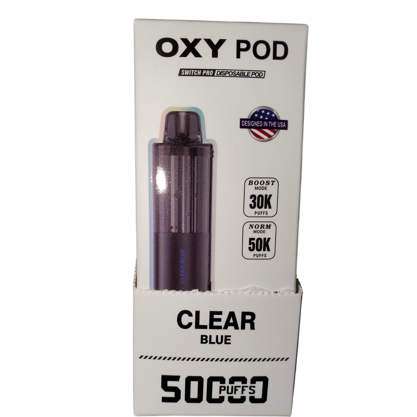 OXY POD DISPOSABLE POD CLEAR BLUE 5% 50K
