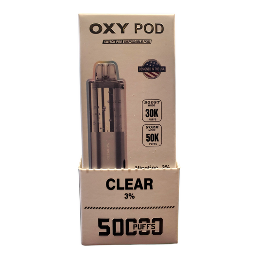 OXY POD DISPOSABLE POD CLEAR  3% 50K