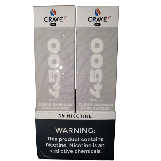 CRAVE MAX BEAST 4500 PUFFS CLEAR EMERALD 3% ENFLAVORED