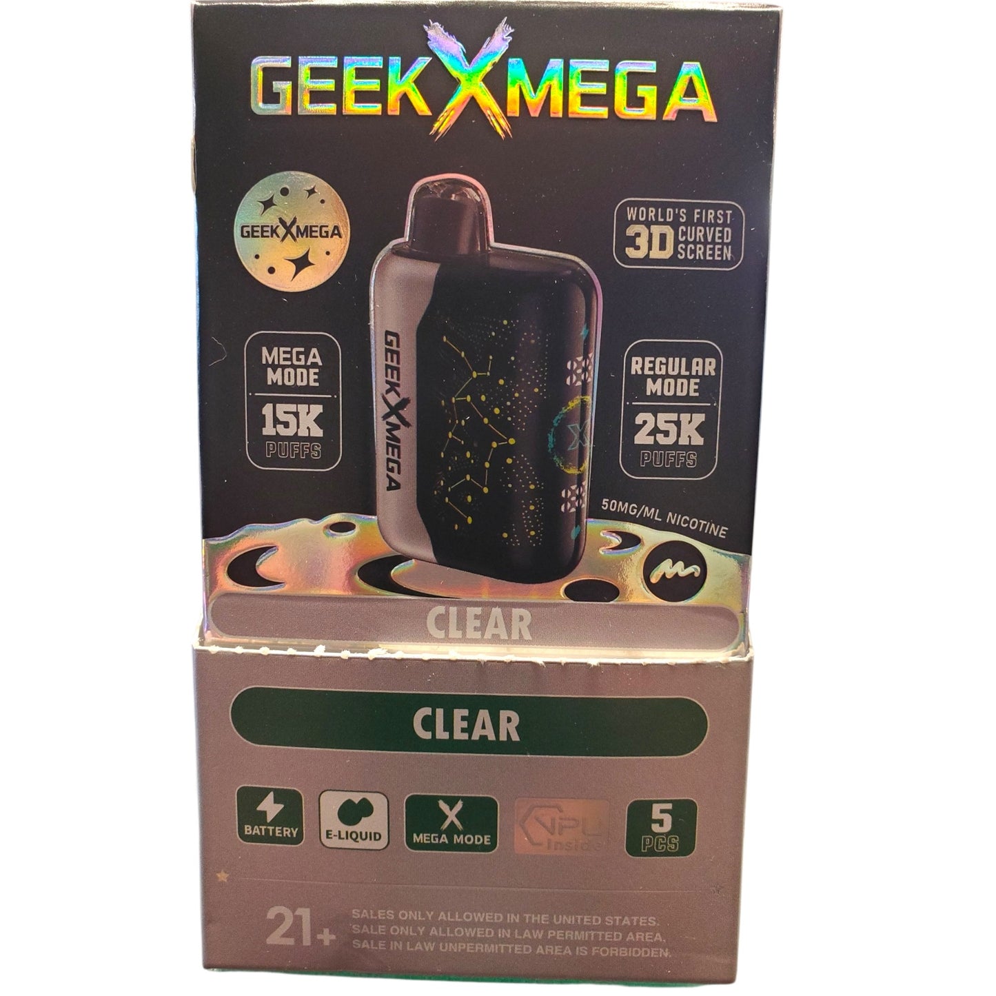 GEEK X MEGA CLEAR 5% 25K