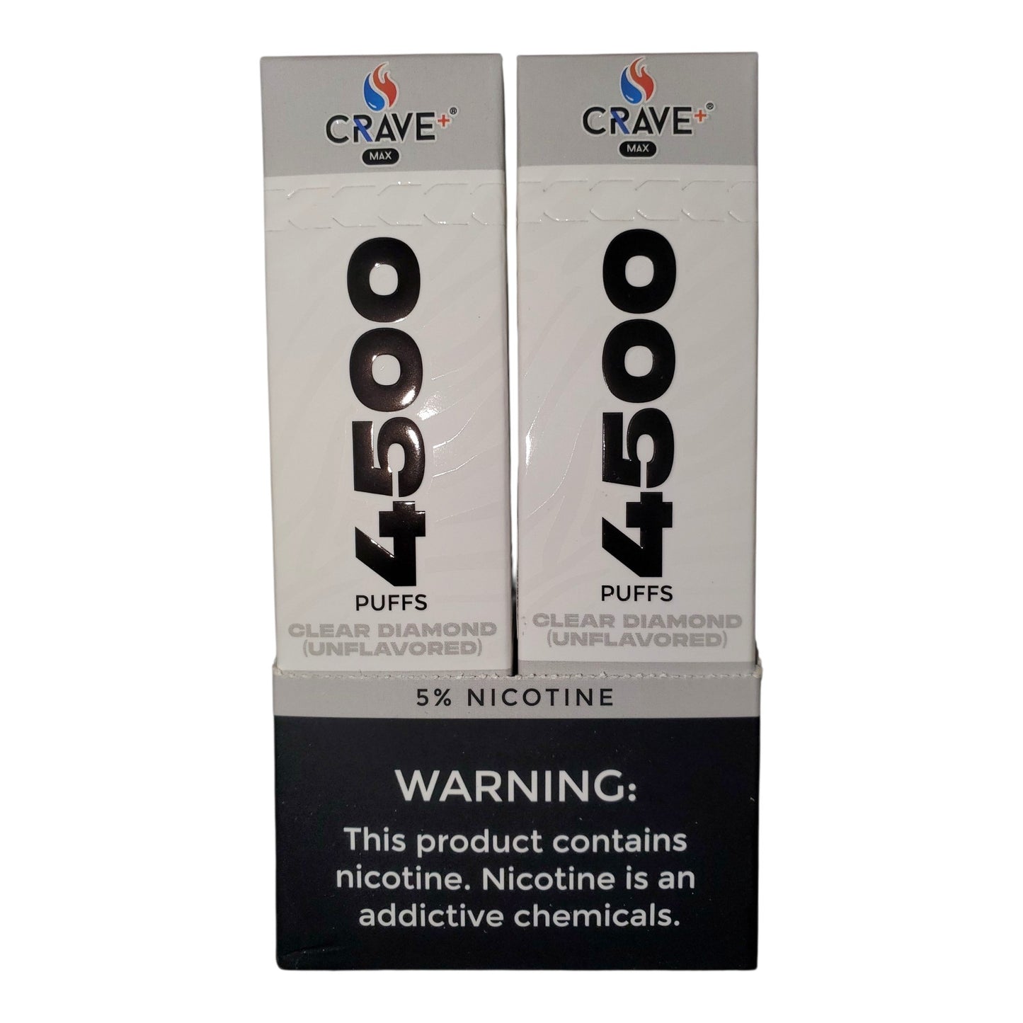 CRAVE MAX BEAST 4500 PUFFS CLEAR DIAMOND UNFLAVORED 5%