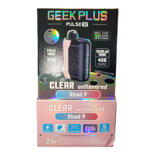 GEEK PLUS PULSE-X  40K CLEAR UNFLAVORED (SHAD P) 5%  