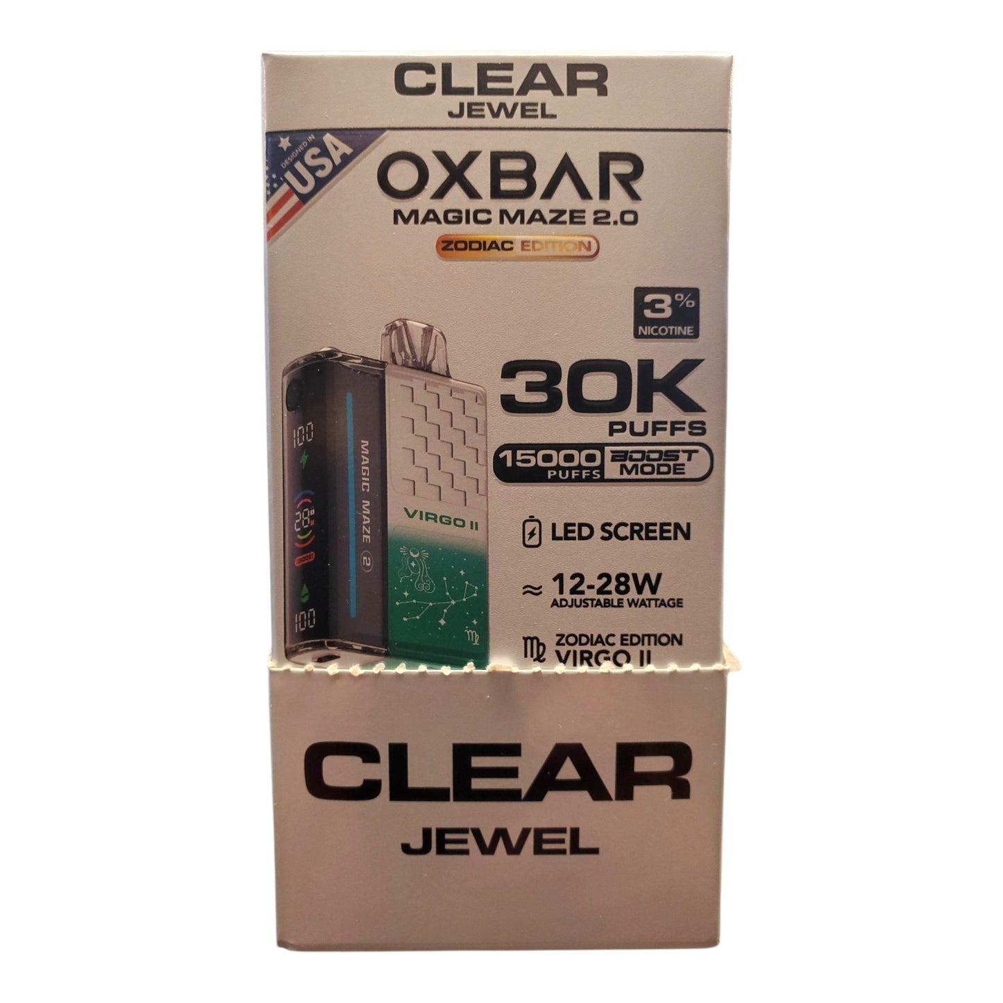 POD JUICE OXBAR MAGIC MAZE 2.0 30K CLEAR JEWEL 3%