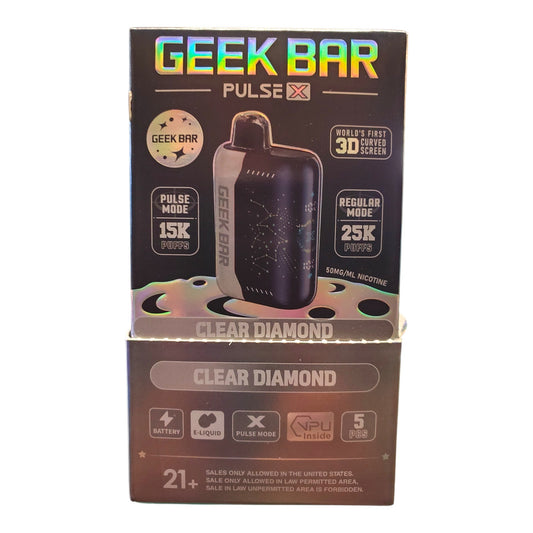 GEEK BAR PULSE CLEAR DIAMOND 5%  25K